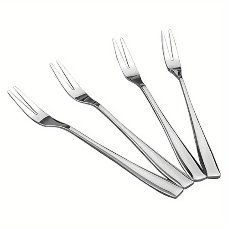 16pcs stainless steel two prong forks bistro cocktail forks small fruit fork Product details 0