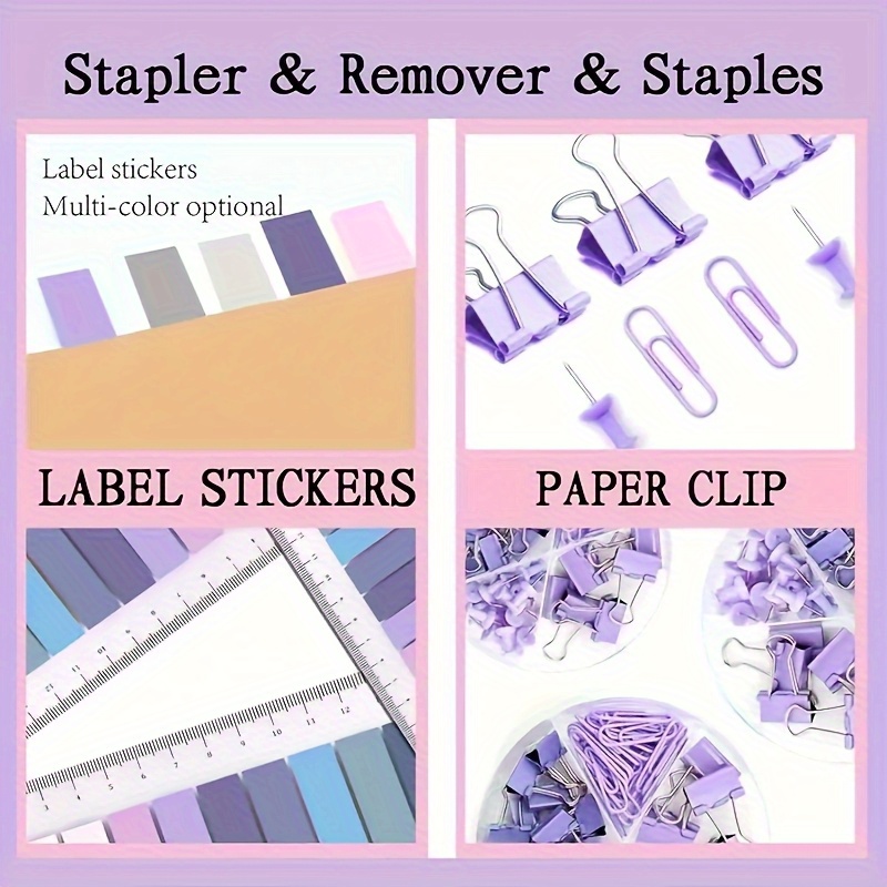 multi function 11pcs student stationery set   stapler tape holder pen holder scissors and ruler   suitable for   occasions such as workplace schools Product details 1