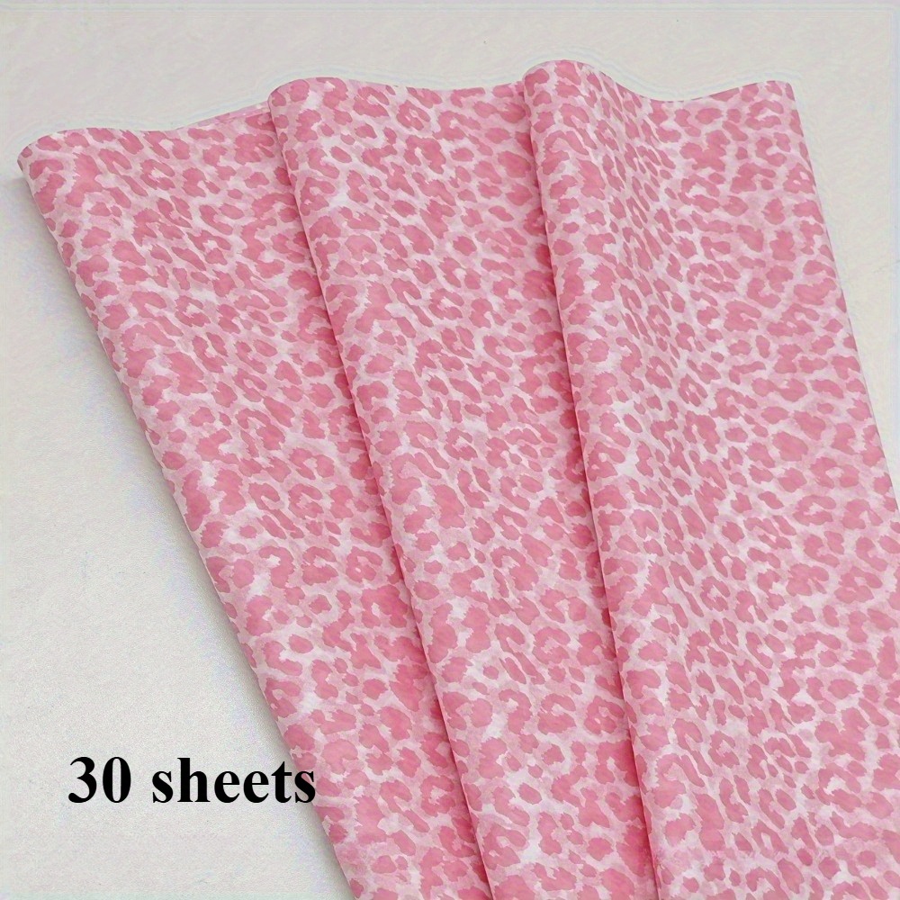 E-shop 30/100 Blatt Rosa Leopardenmuster Geschenkpapier - 20x14 Zoll Wachspapier für Geschenkverpackung, Schutz von Bruchgefährlichen Gegenständen &