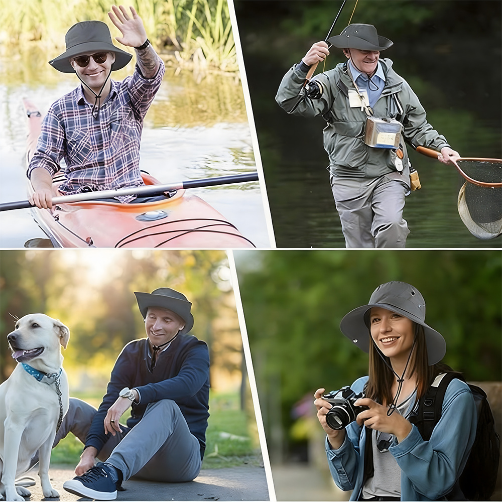 Durable Women Men Sun Hat, Foldable Summer Hat, Hiking Hat, Portable Outdoor Fishing Hat With Wide Brim