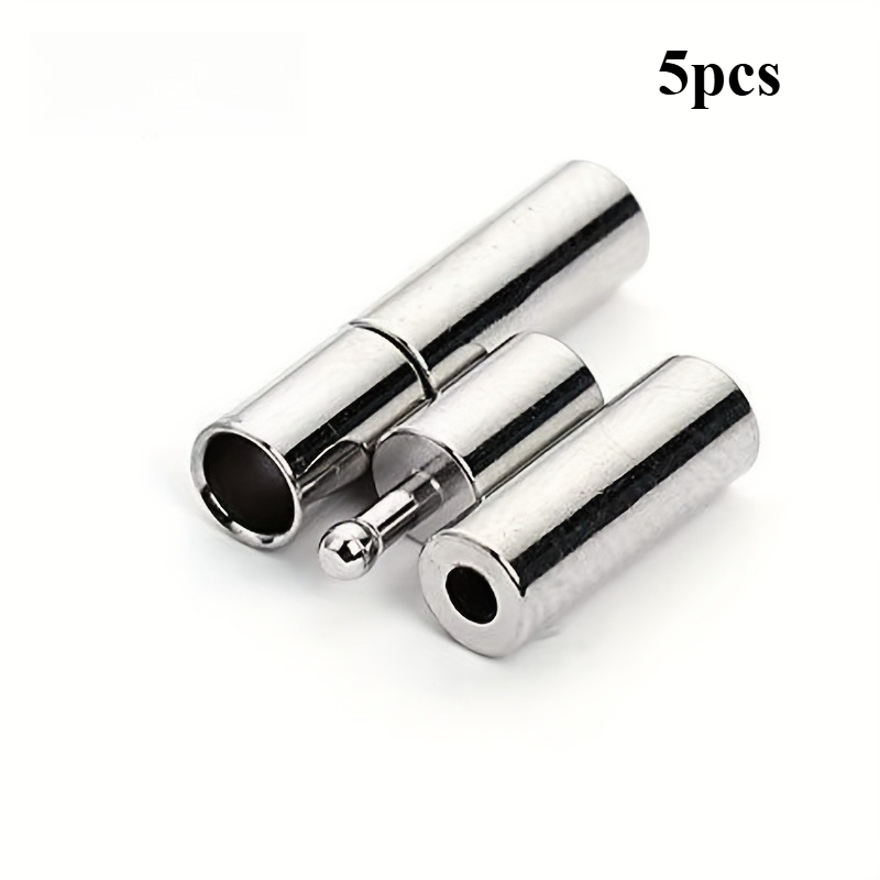 TEMU 5pcs Heavy-duty 4mm Bracelet Buckles Suitable For Elastic, Beads, Making & Diy Crafts - Connector Fittings For Bracelets,, Hair, Resin Charms