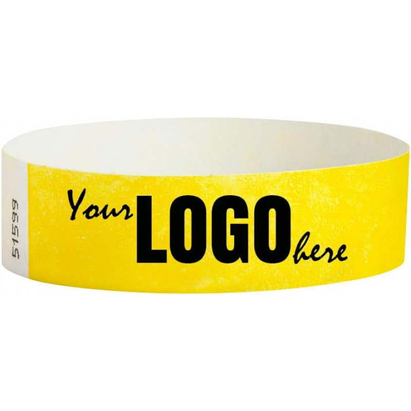 TEMU 60pcs Custom Paper Wristbands, Protective Durable Cardboard Bracelets, Personalized Text And Logo, Disposable For Team Building, Amusement Park,
