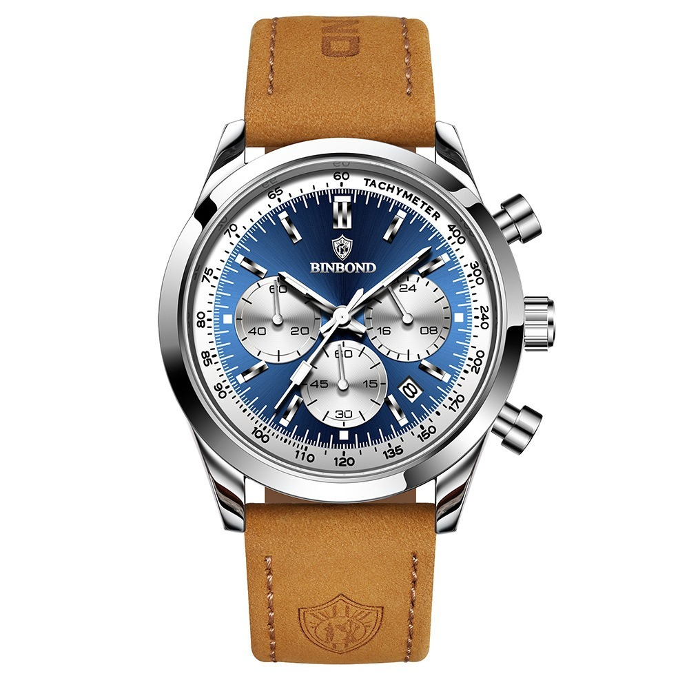 Image of Classic And Minimalist Men's Watch, Luminous 3 Eye Casual Watch, Suitable For Business Meetings, Travel Wear, Birthday Gifts, Holiday Gifts