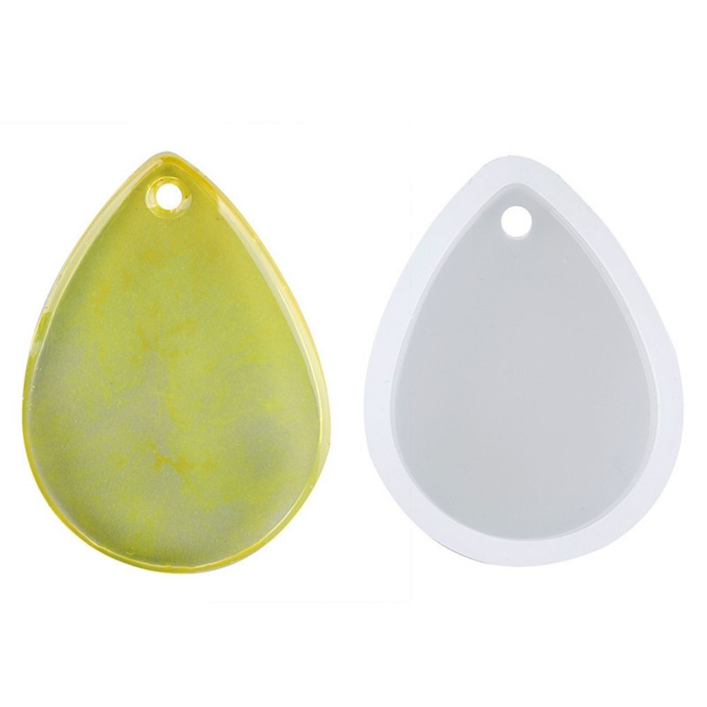 TEMU 10pcs Teardrop Resin Mold For Jewelry Making - White Epoxy/ Resin Casting Molds With Large Teardrop & Inner Cylinder Cavity, Pendant Charms,