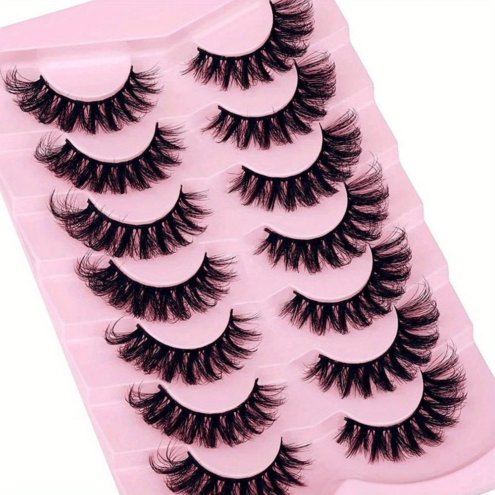 Image of Of Luxurious Mink Eyelashes - Wispy & Fluffy Cat , Natural Look Strip Lashes, 16-18mm Length, D , Fragrance-free, Multi-pair Pack For Dramatic Eye Enhancement