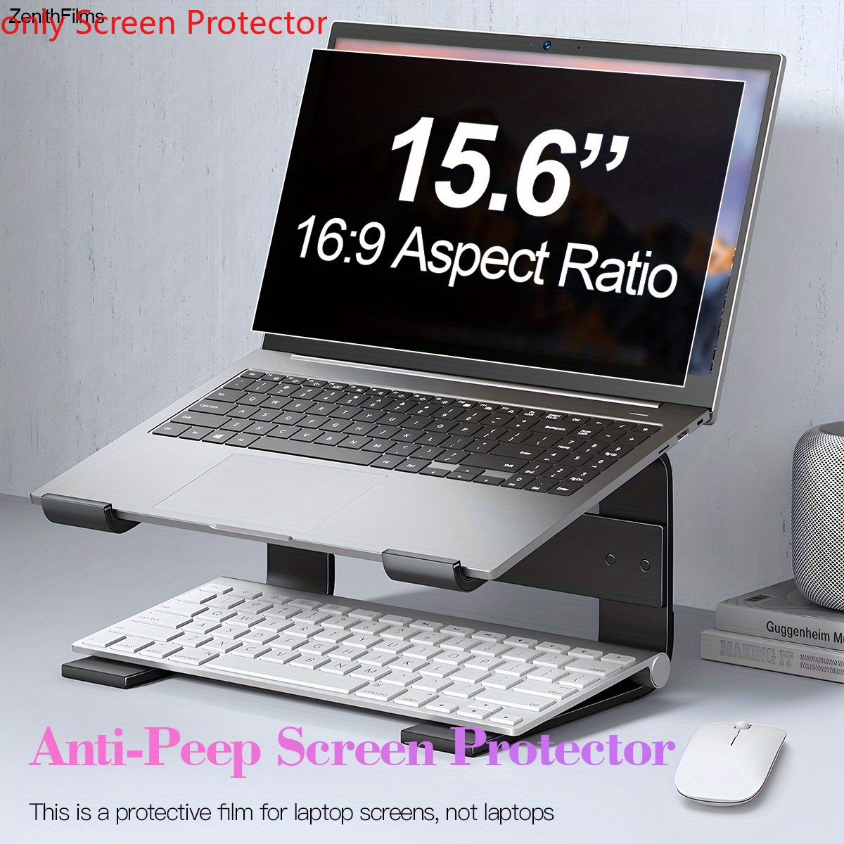     supply 2pcs 15 6 inch laptop privacy screen protector anti glare durable pet material 5h hardness matte end   privacy and   high definition enhancement