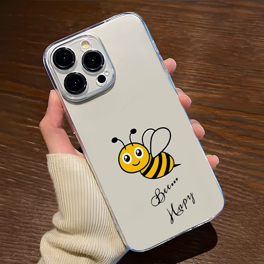 Ovitek za telefon - Prozoren ovitek za telefon s čudovito čebelo, primeren za iPhone 17, 16, 15, 14, 13, 12, 11, zaščita padci, popolna zašč