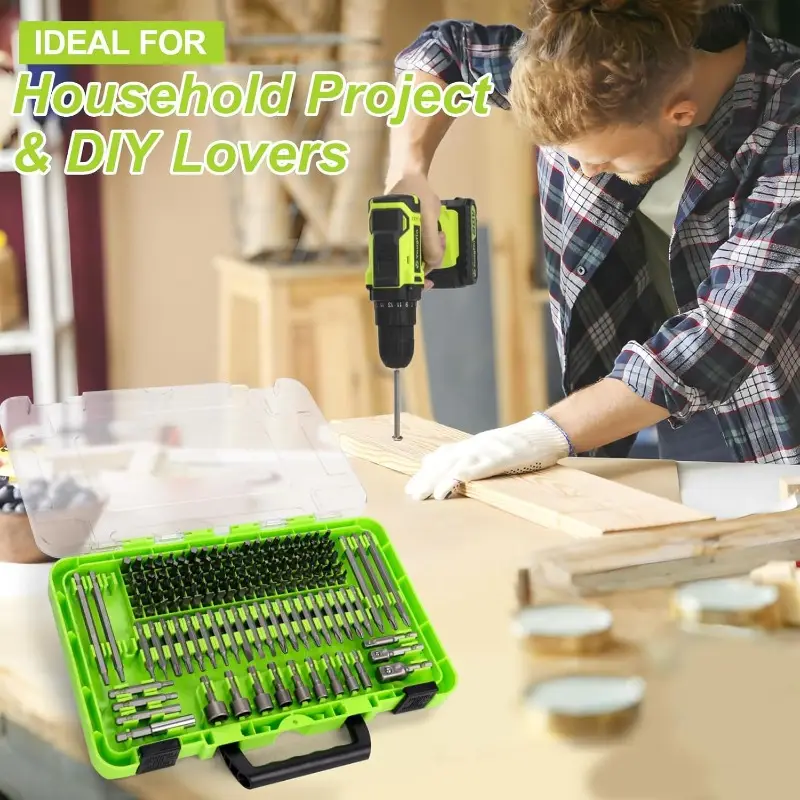 142pcs heavy-duty screwdriver & nut driver set with magnetic bit holder & adapters - chrome vanadium steel construction, impact-resistant bits, ergonomic storage case - tool kit for home, automotive, electronics, plumbing repairs (no power required), diy projects, professionalgrade tools, tools, highstrength bits, hand tool kit, home , electronics repair Product details 3