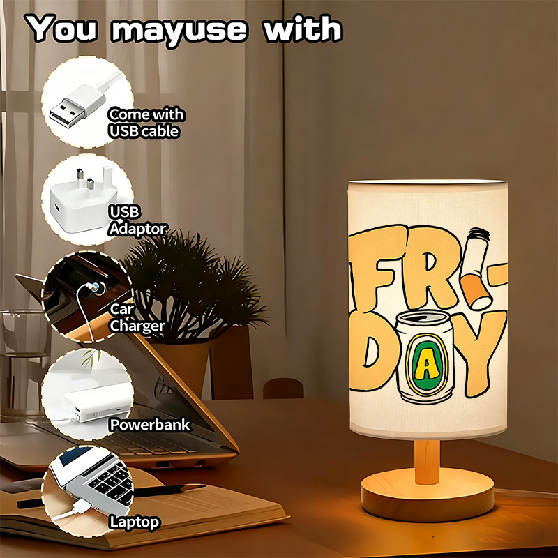 a modern usb powered linen table lamp with creative patterns   bedside decoration   a cozy atmosphere   room and bedroom and   an   gift for   7