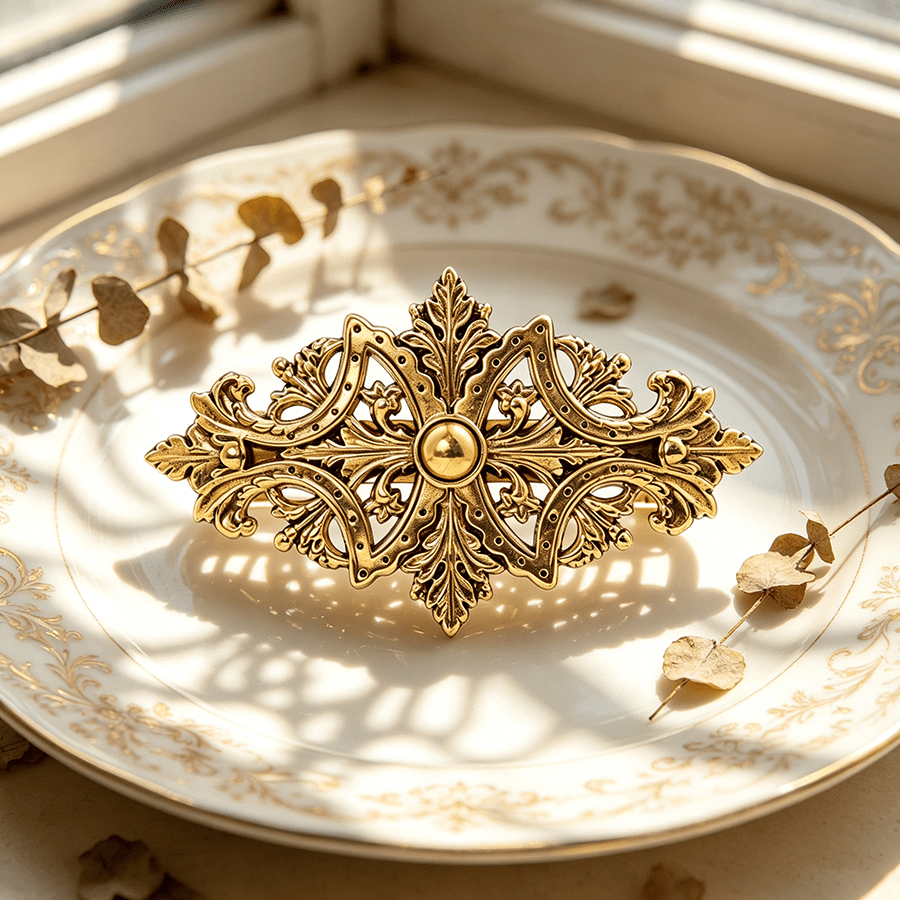 TEMU Pince à Cheveux Élégante Rétro Florale de Printemps, Barrettes à Cheveux Décontractées et Stylées, Accessoire Capillaire Polyvalent pour les