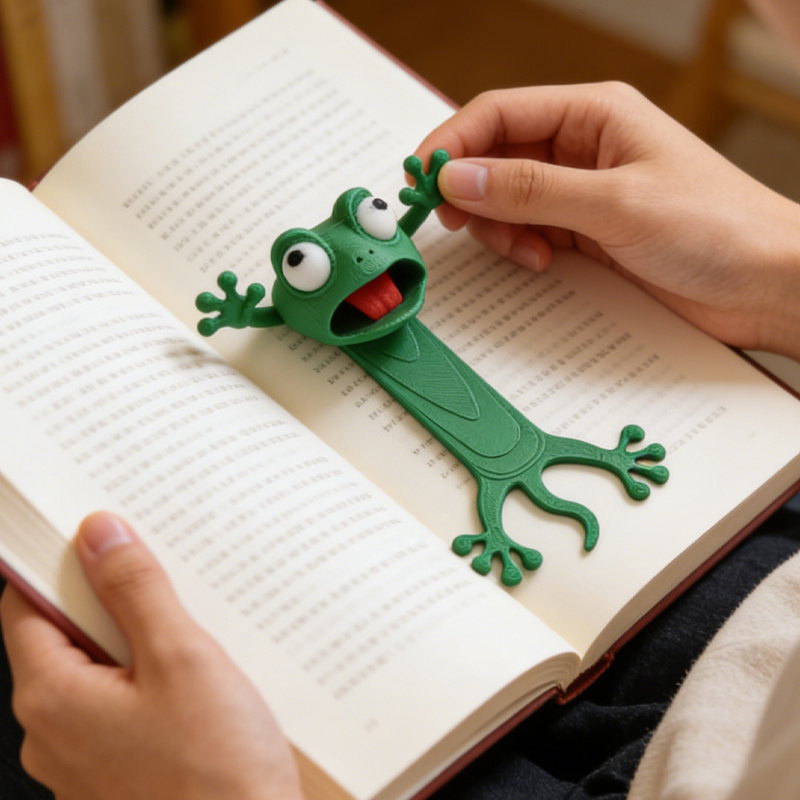 whimsical 3d slouchy frog bookmark reading book clip creative cute cartoon stationery single piece frog bookmark creatively shaped bookmark office supplies a great gift for friends     to your  