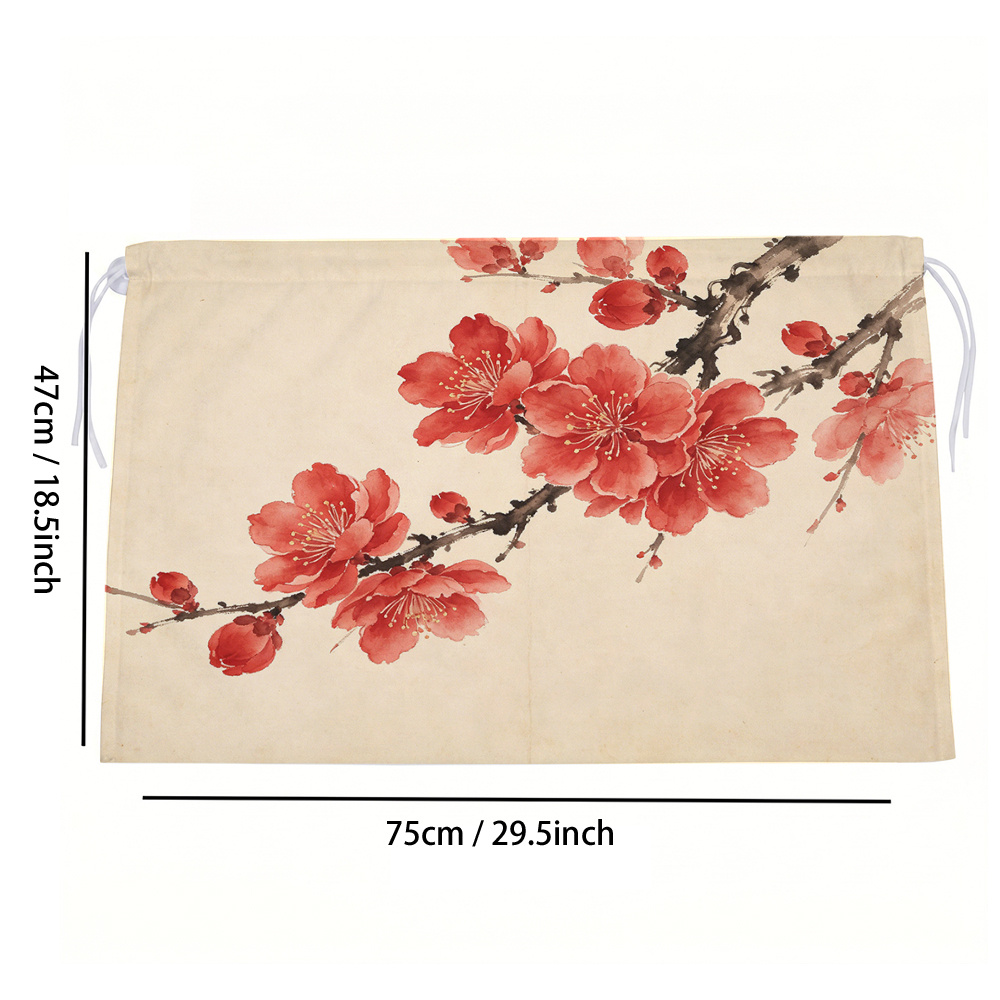 TEMU Car Sunshade, Sun Protection, Ink Plum Pattern, Suction Cup Side Curtain, Privacy Protection Car Curtain, 2d Flat Car Interior Accessory Blinds,