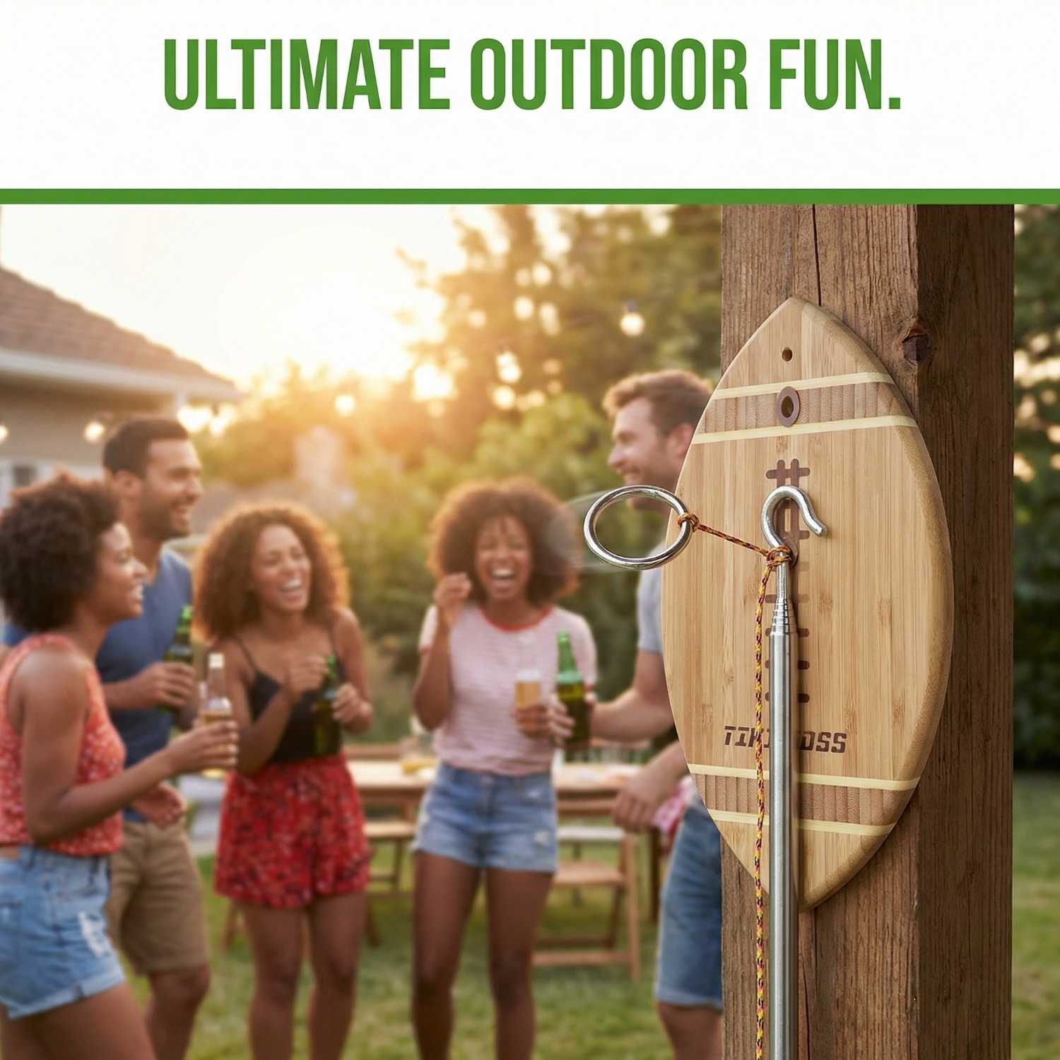 For Adults - Indoor Outdoor Hook & Ring Wall Game, Bar Game For Man Cave, , Unique Gifts For Men