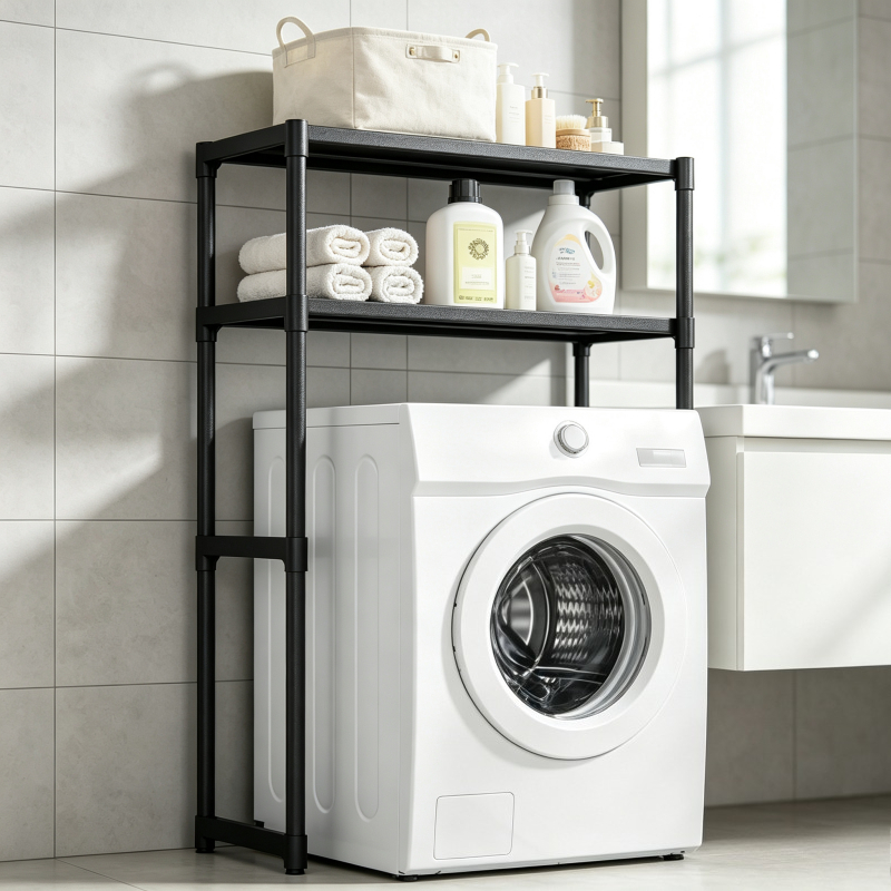 TEMU Scaffale universale per tutta la casa, mensola a per sopra la lavatrice, contenitore e organizzatore per articoli e vestiti da bagno e servizi