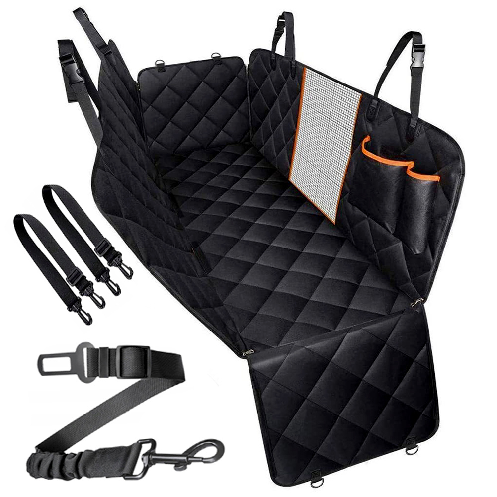 Image of 1 Set Dog Mat For The Back Seat And Trunk Multifunctional Car Seat Protector With 2 Detachable Side Guards And An Elastic, Shock-absorbing Safety Strap Universal Dog Mat For And Suvs, 135x145x211cm