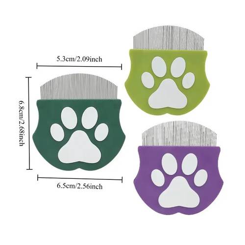 comb for dogs and cats designed for facial hair removal and flea control
