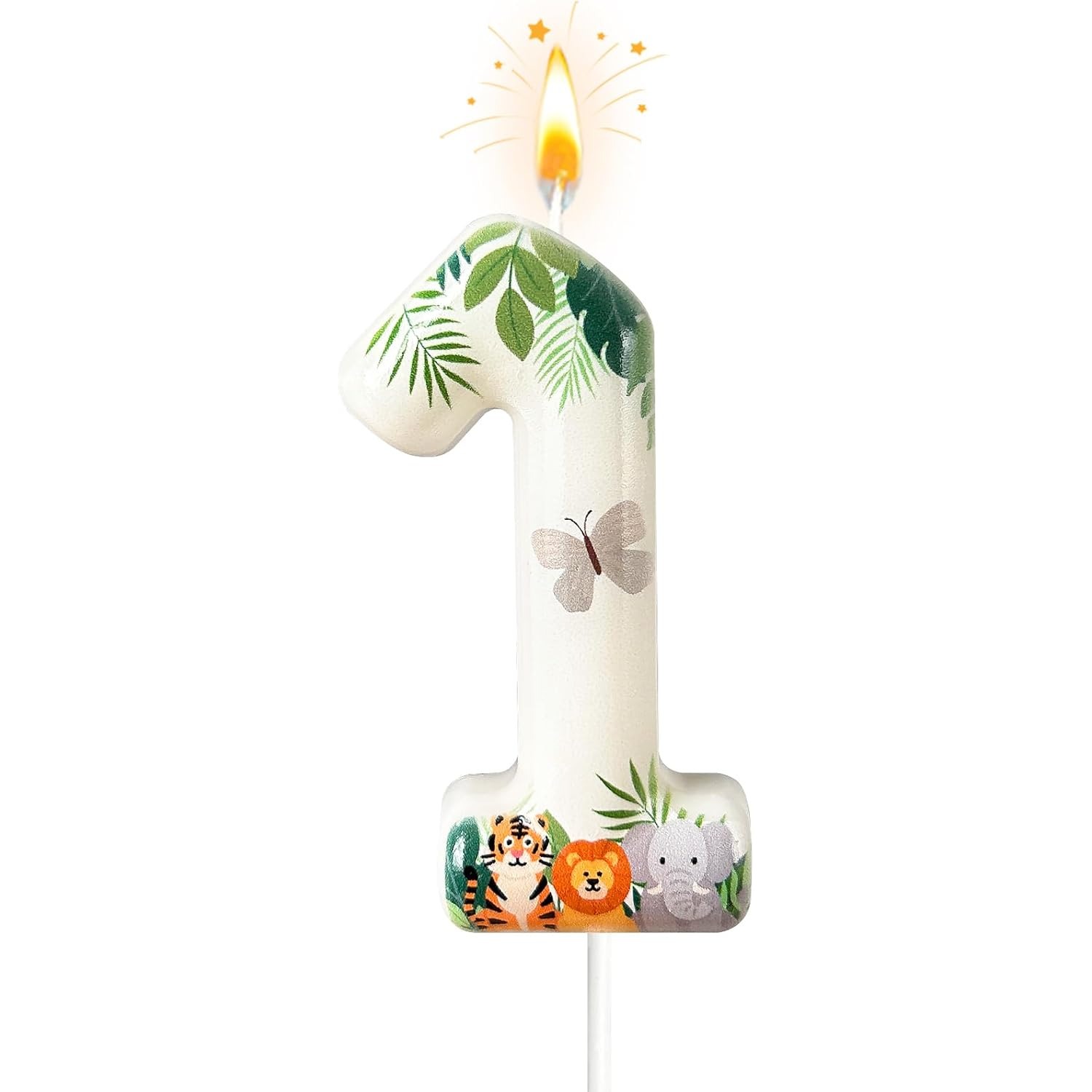 Image of Birthday Candles (numbers 0-9) - Forest Animal-themed Cake Decoration Candles, Suitable For Birthday Party Cake Decorations And Animal-themed Party Favors. For Indoor Use