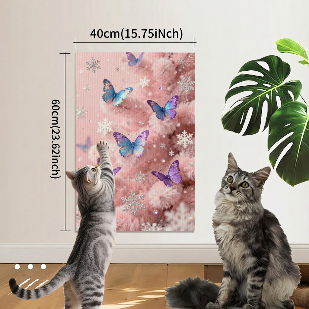 TEMU rascadora para gatos de interior con respaldo adhesivo, accesorio para mascotas de larga duración y protector de muebles para paredes, sofás y