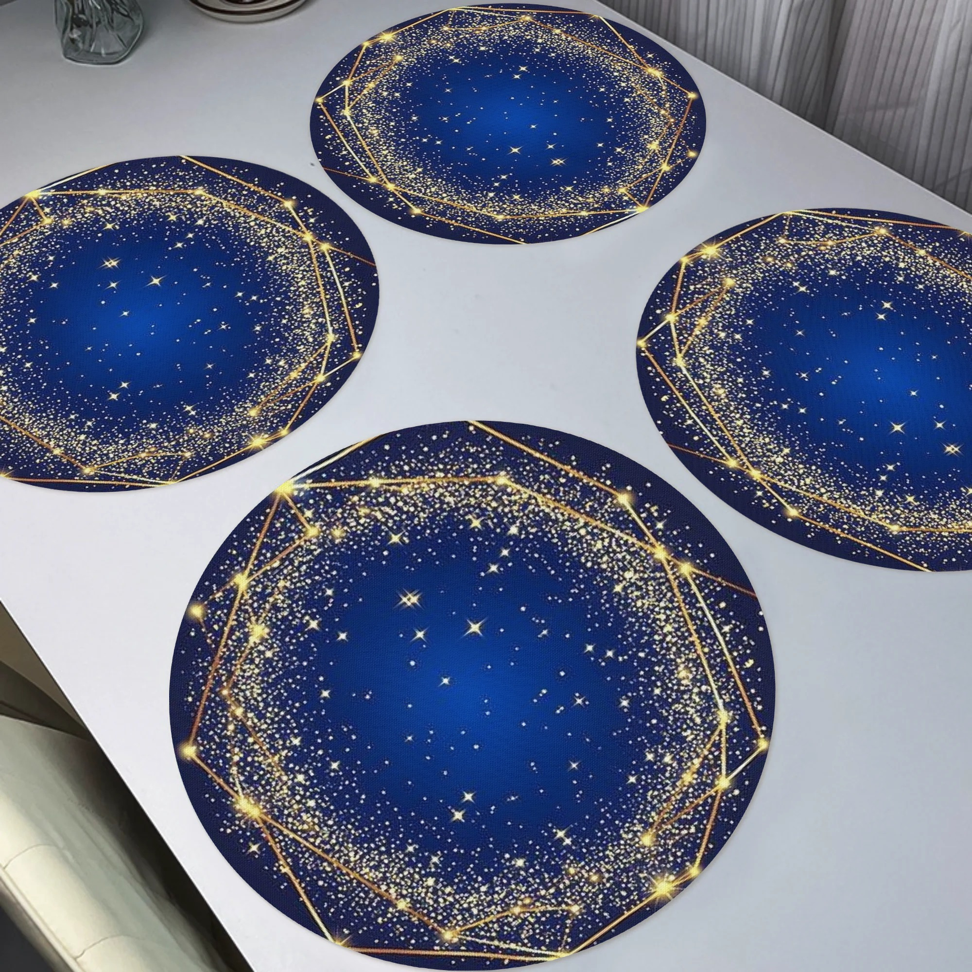 

4pcs Set & Round Placemats - , & Table For Dining, Parties, And