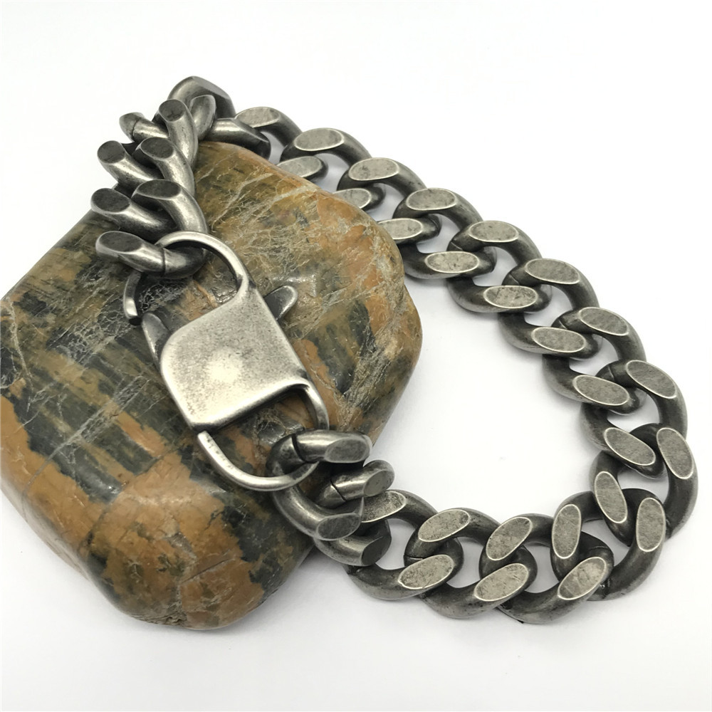 E-shop Großhandel Europäische Amerikanische Mode-Armbänder, Außenhandel Schmuck, 316 Guss-Denim, Dicker Stil Herren 316L Edelstahl Armband