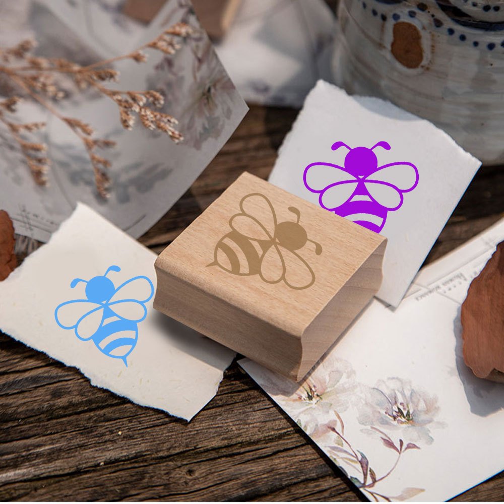 TEMU 1pc Exquisite Wooden Decoration Hand Account Stamp Birthday Party Gift Postcard Invitation Card Decoration Making Back-to- Gift Hand Account