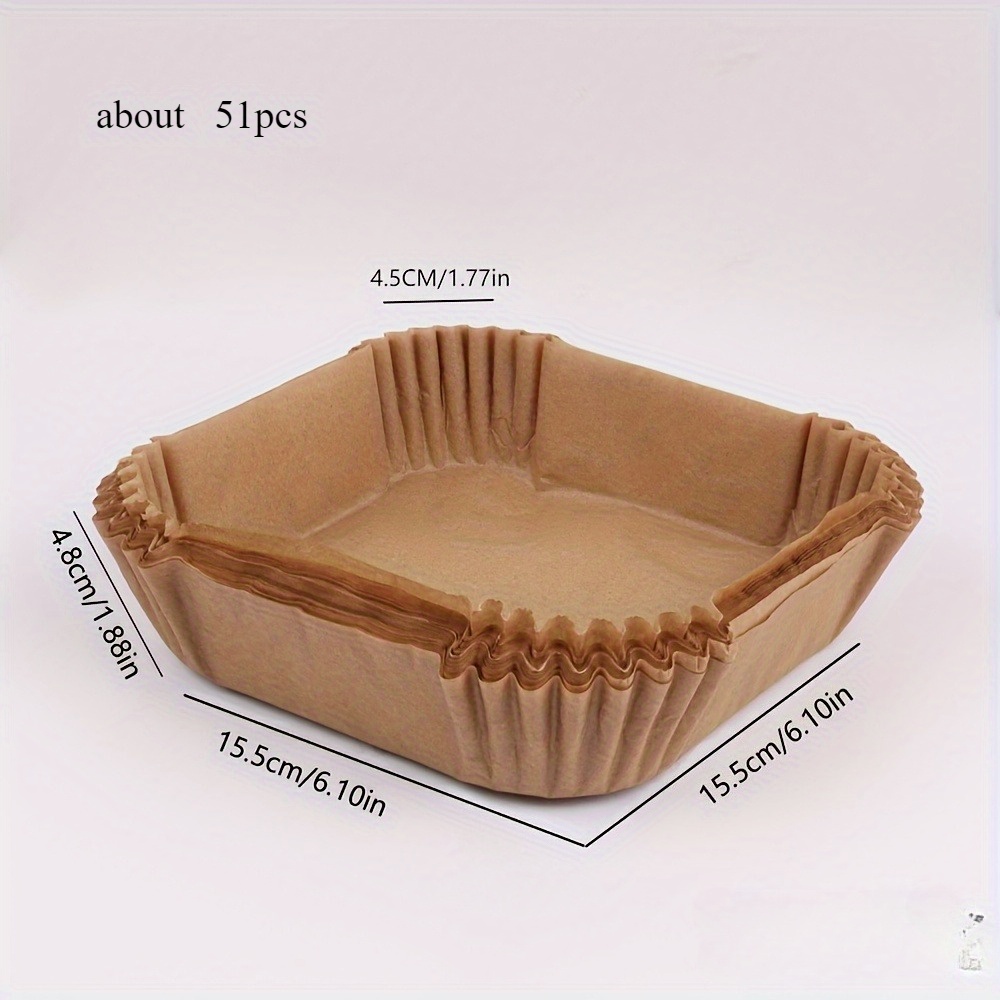 TEMU Air Fryer Lined, Baking Paper, Outdoor Barbecue Supplies - Suitable For Baking, Cooking And Microwave - Easy To Clean, Single-piece Cooking - Suitable For Hotel And Commercial Use