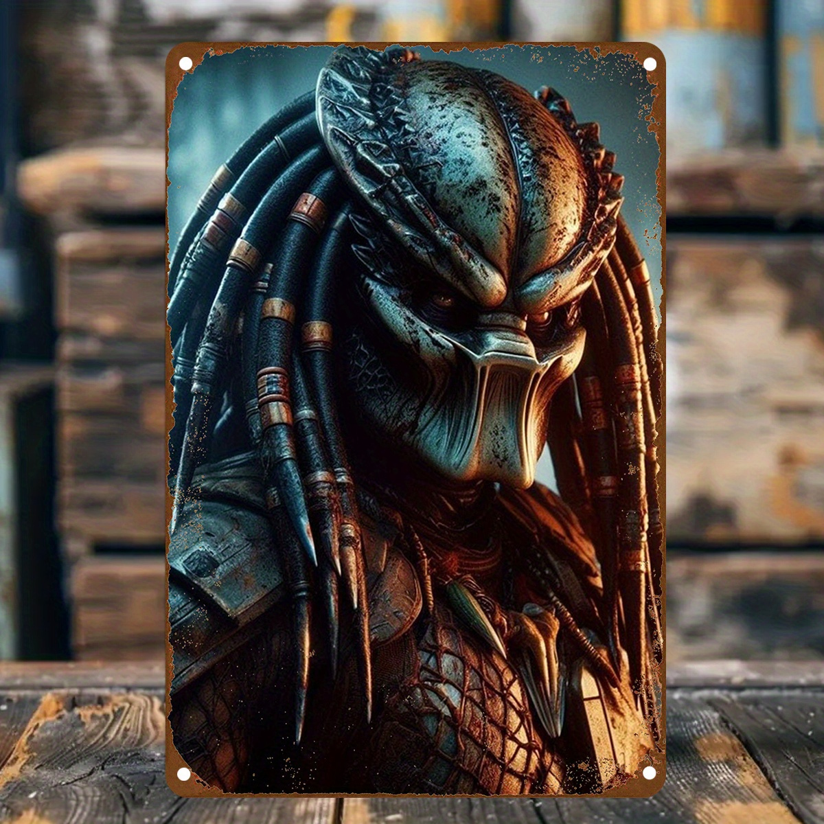 

Predator Metal 7.87x11.8" - Humorous Art For , Bar, & Decor | For