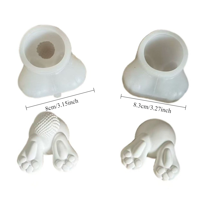 Set Of 2 Easter Bunny Decorations For Home, Silicone Mold For Resin Crafting
