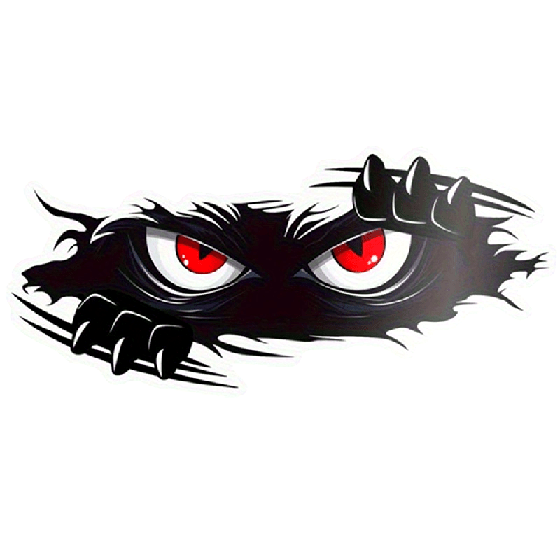 TEMU Angry Monster Vinyl Car Decal Large Durable Sticker For Black Bumper Stickers On Cars, Trucks And Sports Vehicles2pcs