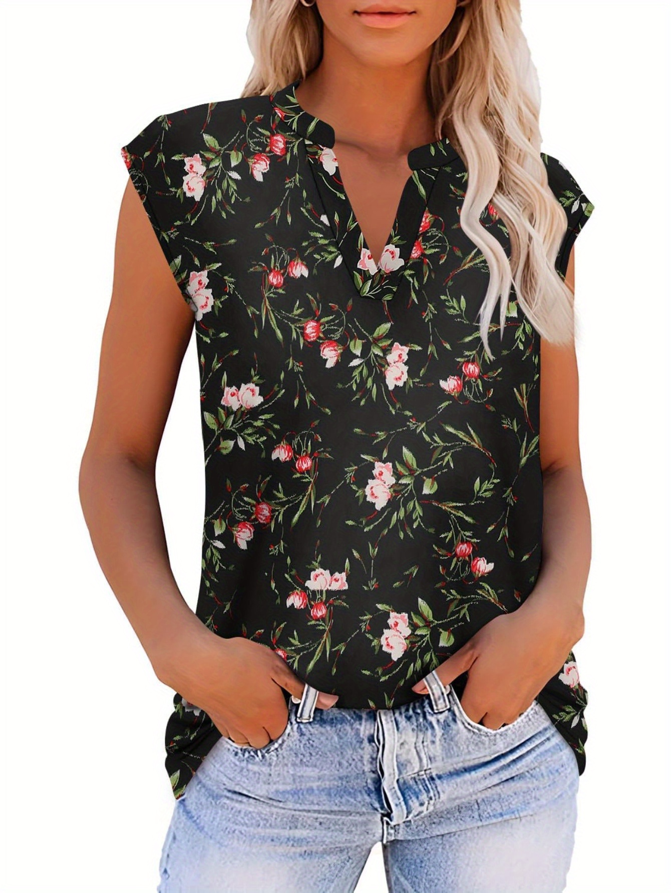 womens summer tank tops casual cap sleeve shirts dressy Temu