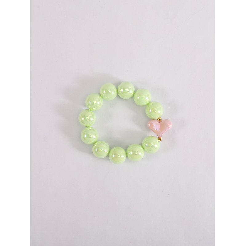 Women's Geometric Beaded Bracelet with Iridescent Effect, Stretchable