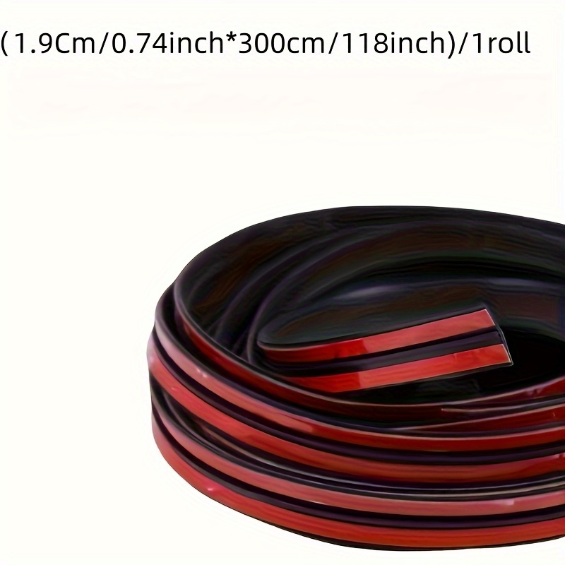Image of 1pc Car Windshield Soundproof Seal Strip - Tpe Rubber Adhesive, Dust & Water Resistant, Noise Reduction For Protection, , , Longlasting Seal, Allweather Protection, Front Windshield Accessory, Design