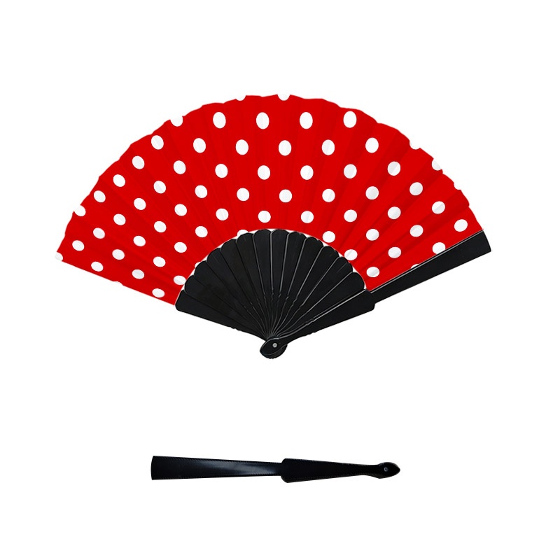 TEMU Ventilateur portable 2D plat - Fond rouge vibrant, motif à , imprimé 2D simple face, 1pc Ventilateur de refroidissement en plastique style os,