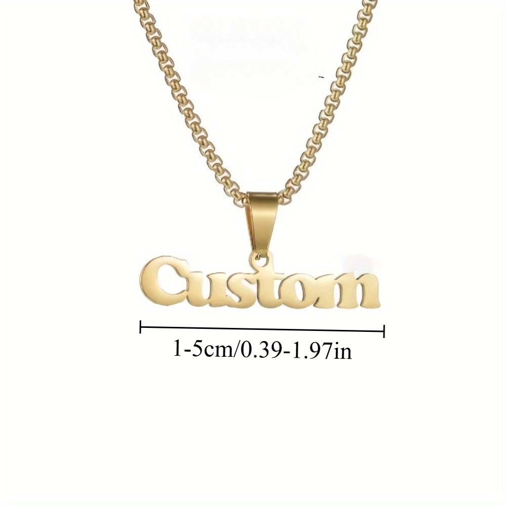 Custom 18K Plated Stainless Steel Name Necklace — Personalized Gift