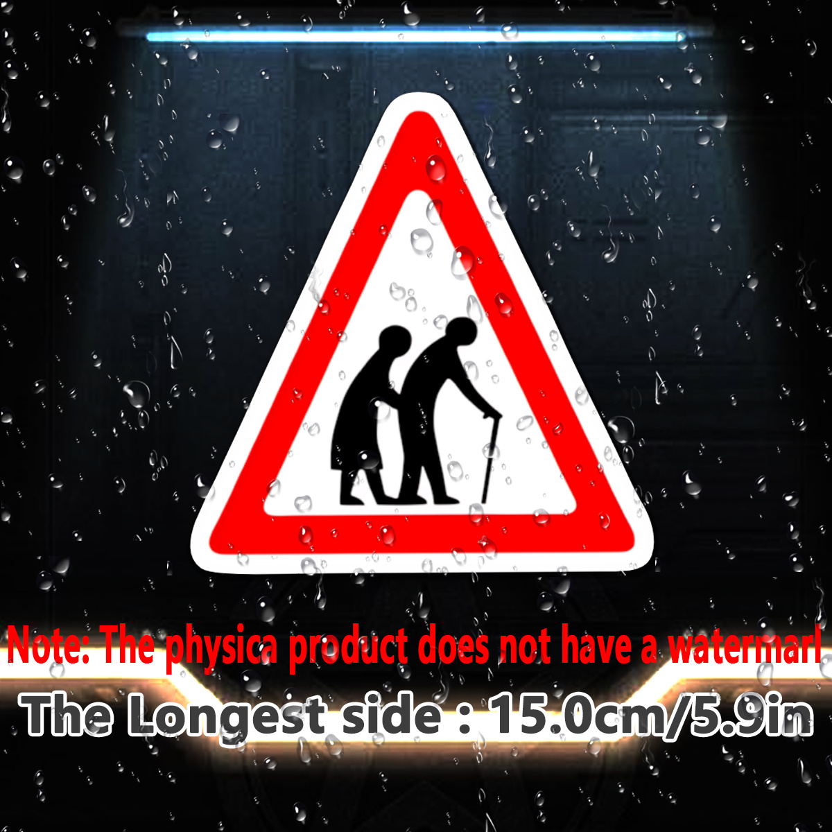 TEMU Set Of 2 Stickers For Elderly Crossing, Mobility Aid, Crossing, Adhesive Labels, Durable Stickers, Warning Labels, Crossing Aids, Elderly Care