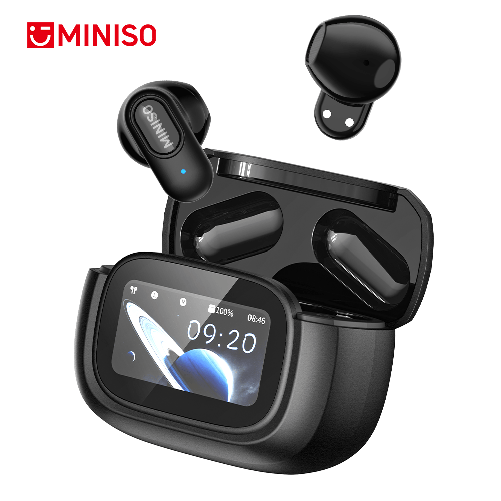 Miniso Ms126 In-ear Headphones | Led Touchscreen With Multifunctional Controls | Integrated Call Management, Alarm, 'find Headphones, And Music Control Features | | Compatible Wireless Headphones