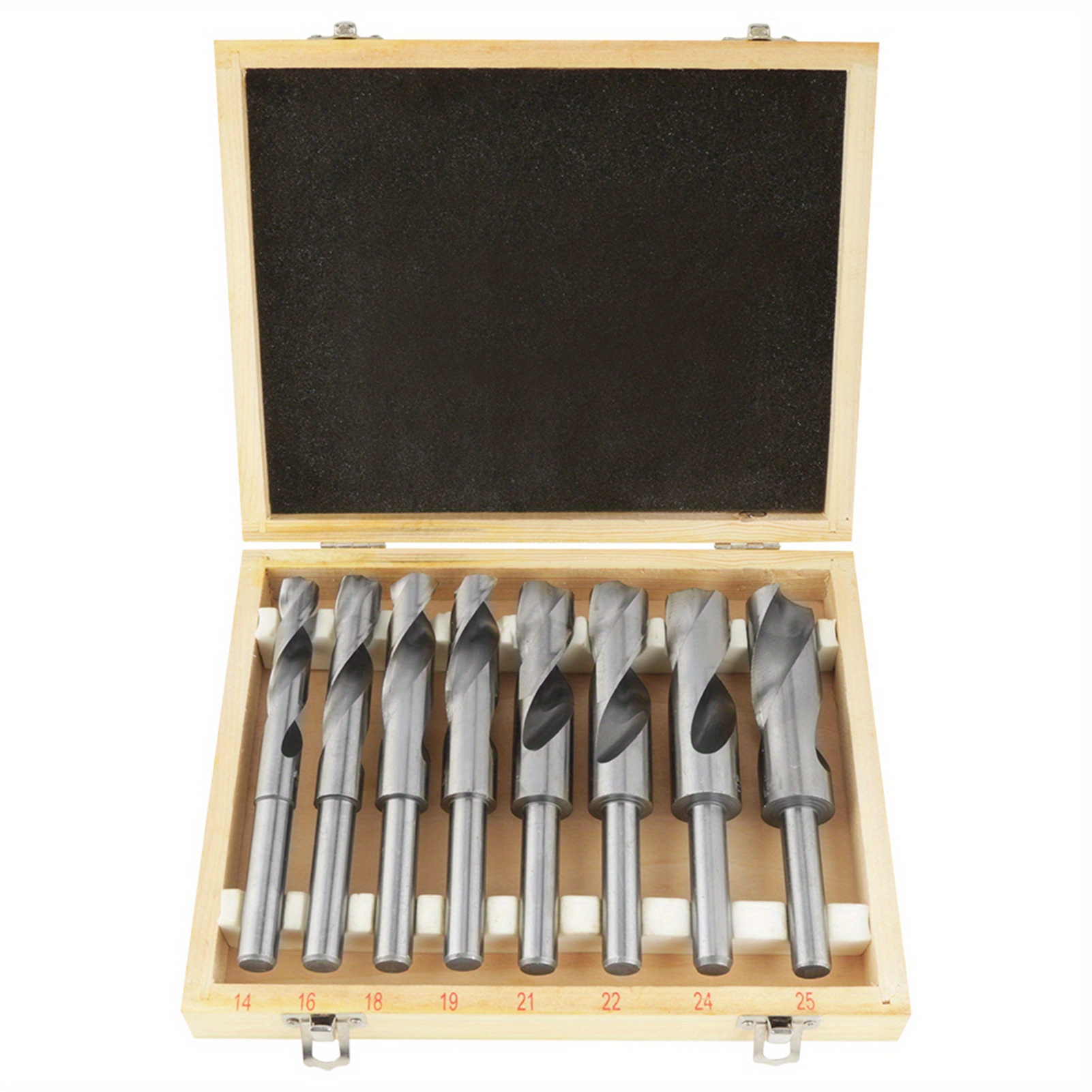 TEMU 8 piezas de brocas giratorias HSS recubiertas, con dientes serrados, para corte de ranuras, corte lateral, taponamiento, brocas para sierra