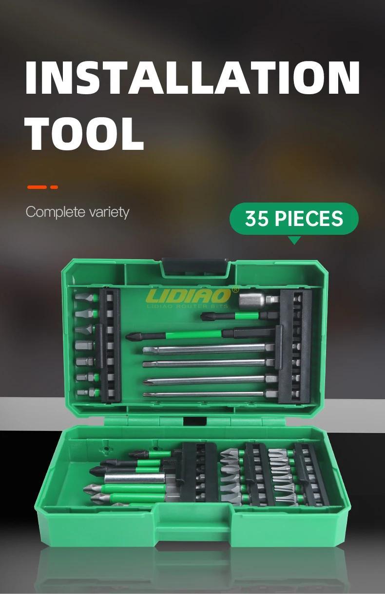 Juego de 35 piezas de brocas para destornillador, set magnético de vasos hexagonales, accesorios para taladro eléctrico, kit de herramientas multifunción para reparaciones