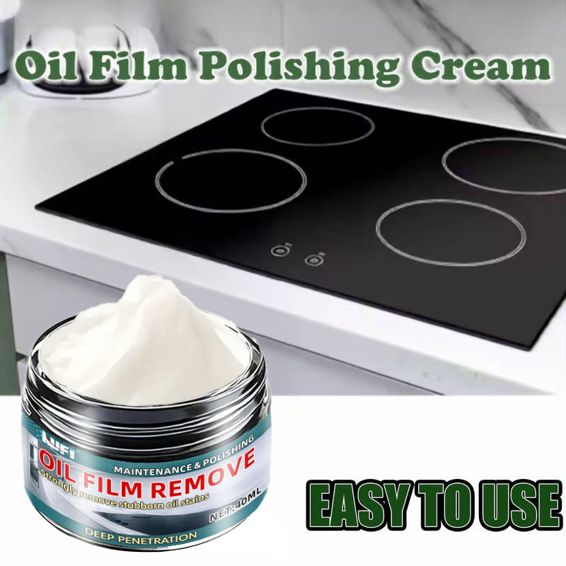 40ml oil film polishing paste   removes tar residue and oil film polishes and brightens   suitable for induction cookers pots stoves grills and ovens