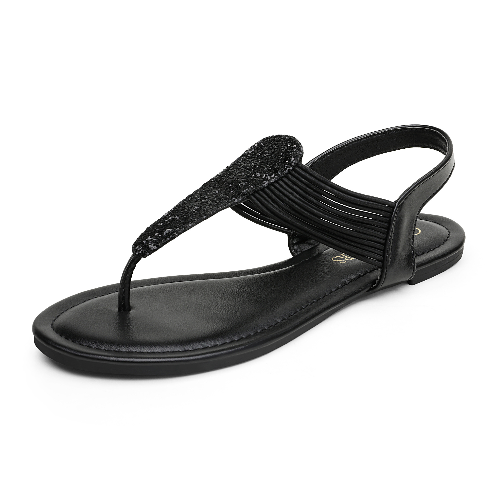 Image of Dream Pairs Women's Rhinestone Flat Sandals - Lightweight Stretch Strap Summer Shoes For Casual & Dress Wear, Women Shoes