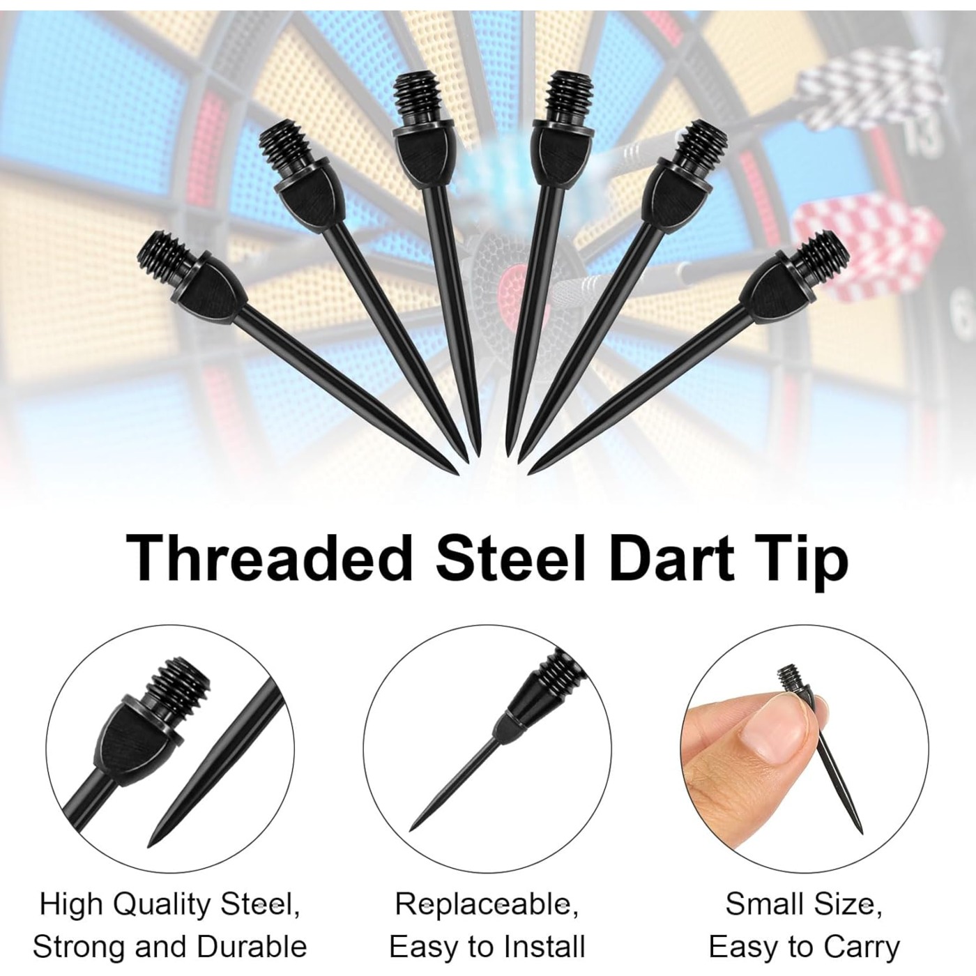 16 stuks stalen conversiepunten voor dartpijlen