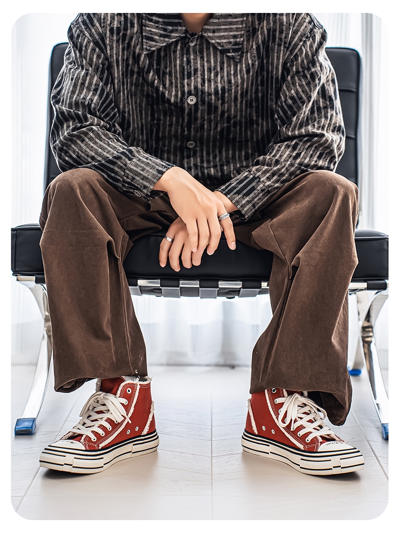 Men'S New Versatile Classic High-Top Trendy Youth Canvas Shoes for Outdoor Casual Wear.
