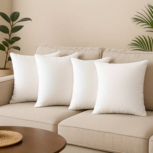 4 pillowcases soft durable polyester fabric washable square pillow covers for sofa bed and holiday decor zipper closure seasonal decor classic pillowcase style christmas decor sofa accessories home decor
