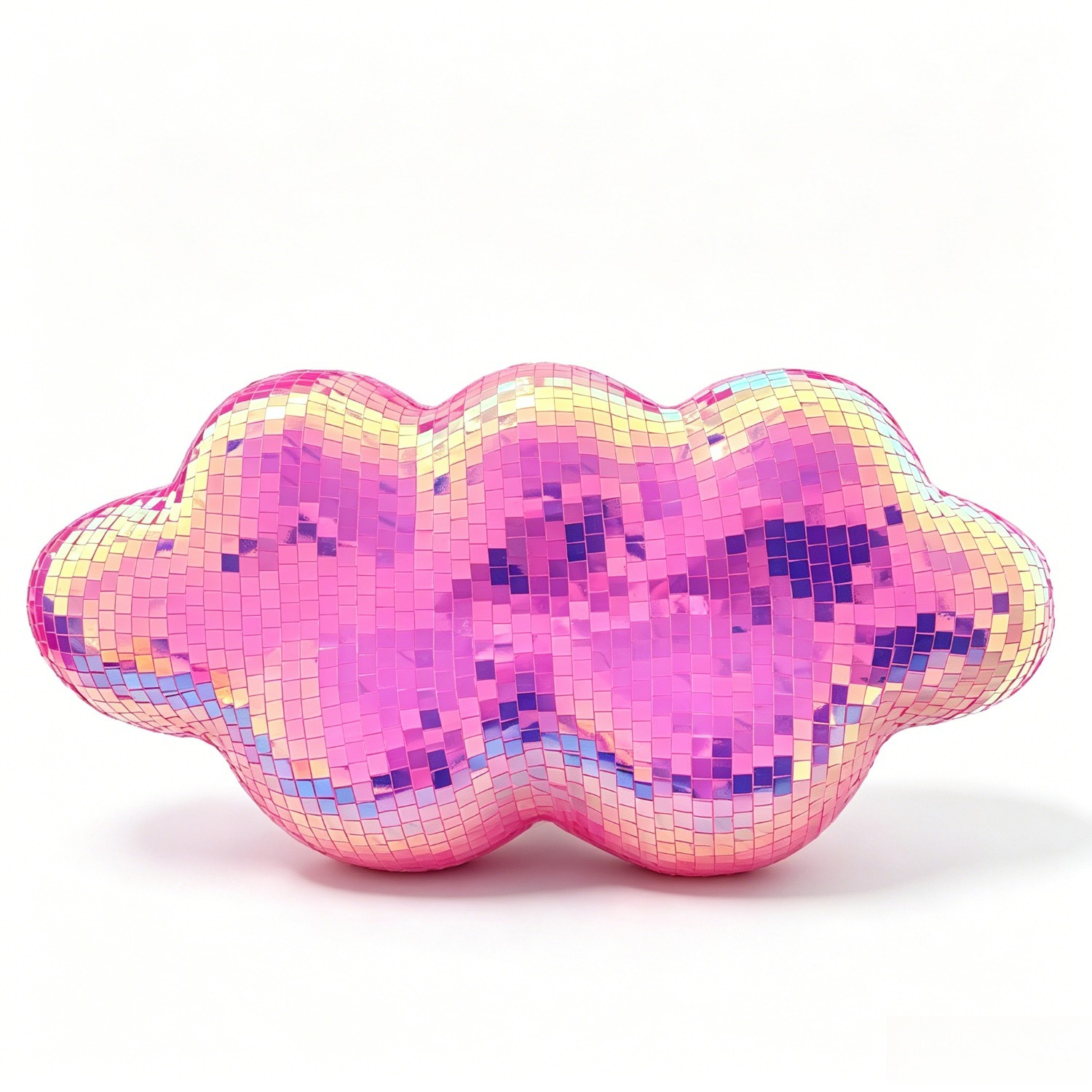 TEMU Décoration Murale Nuage Disco Réfléchissant, Nuage Mosaïque Auto-Adhésif Amovible, Ornement Nuage Boule Disco Brillant pour Chambre à Coucher