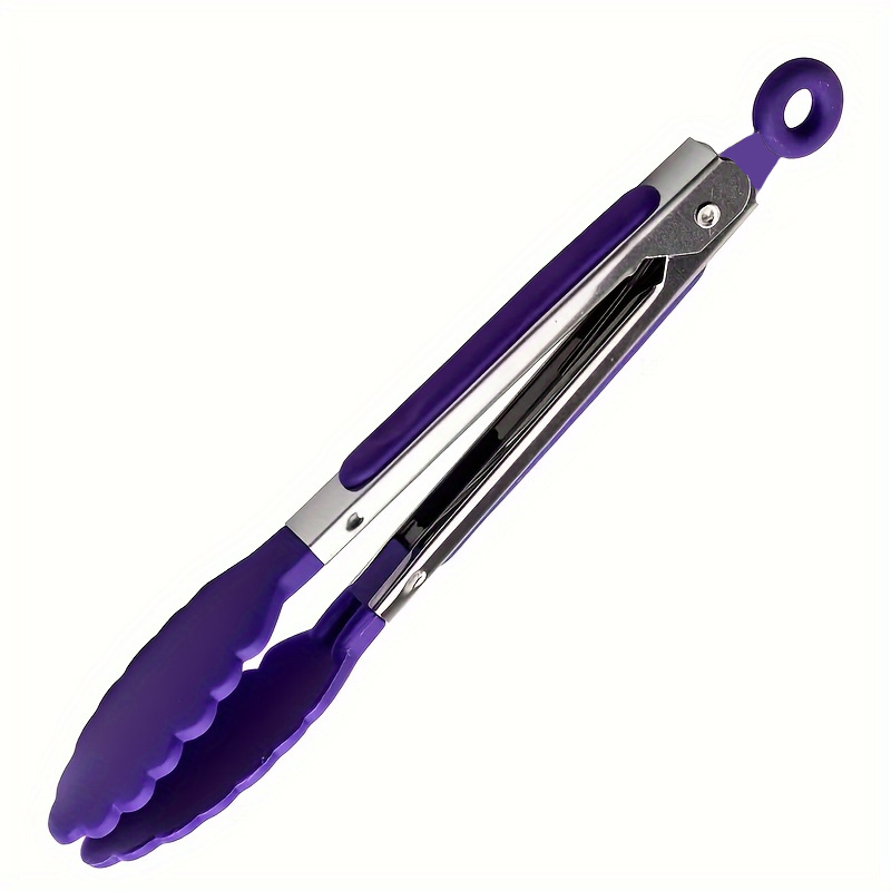 TEMU 1pc Mini Food Tongs, Random Color Heat-resistant, Suitable For Serving, Bbq, Salad Ice Cubes, Oven, Cooking, Catering, Etc., Ideal For Home Use