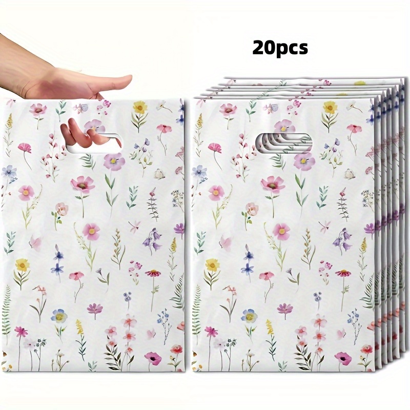 TEMU Lovely Floral Gift Wrapping Bags For Small Presents.