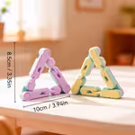 1件装 3D打印无限翻转手持摆件,扩展感官减压桌面装饰,可变形,适用于办公室和家庭 - 独特圣诞/生日礼物选择,颜色随机
