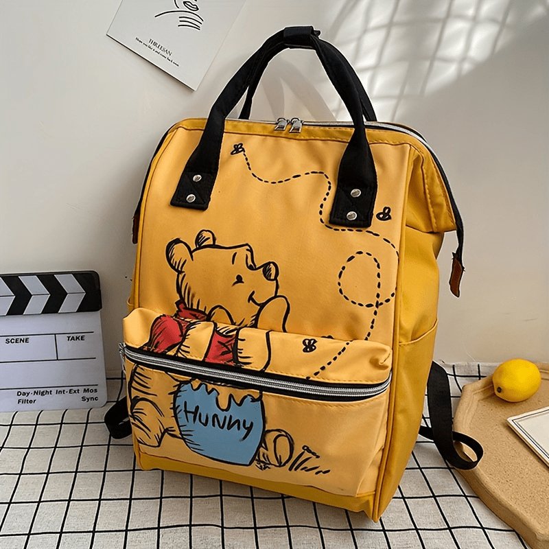 TEMU [authorized] 1pc Winnie The Backpack - - Large- Shoulder Bag - Fashionable Cartoon Book Bag - Travel Backpack Top Handles