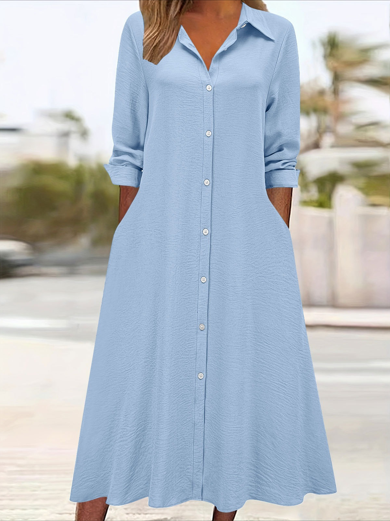 green emerald velvet dress Spring Cotton Linen Solid Pocket Oversize Shirt Dresses  Come4Buy eShop
