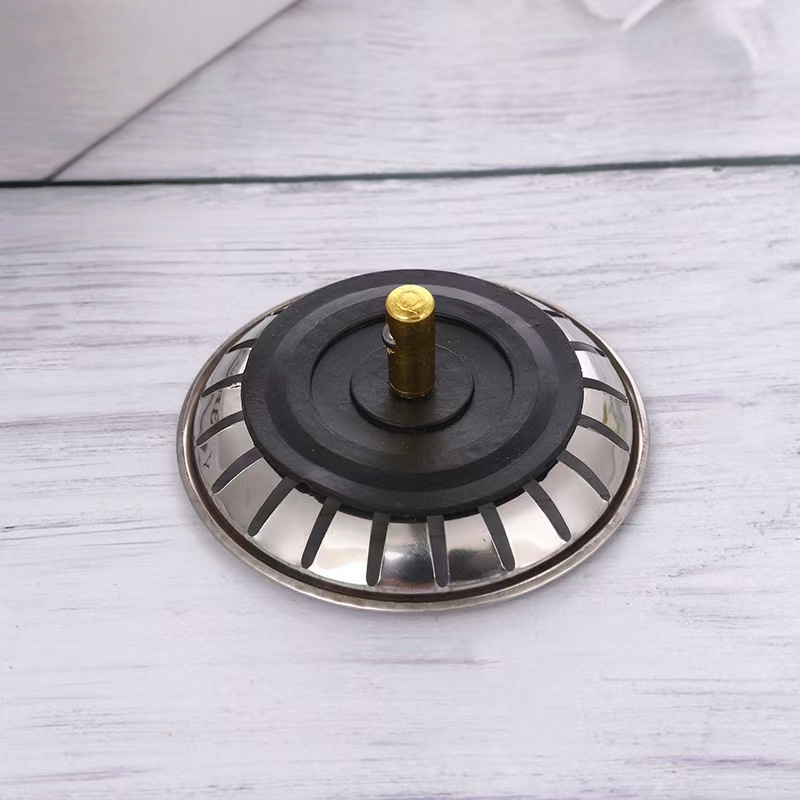 TEMU 1pc High-grade Stainless Steel Kitchen Sink Strainer And Stopper Coated, Anti-clog, With Hair Catcher For Efficient Drainage, Ideal For Kitchen